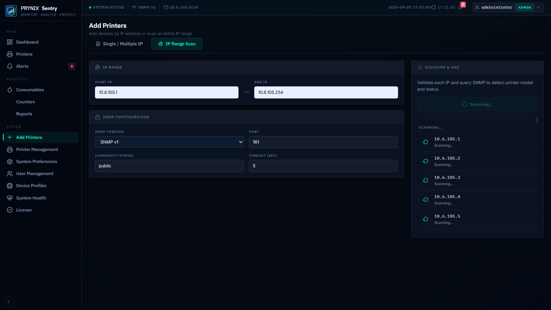 PRYNIX Sentry printer management