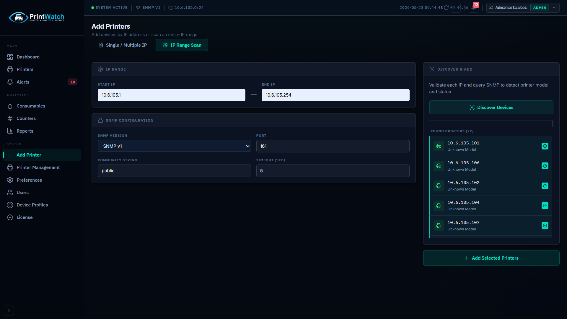 PRYNIX Sentry — Auto device discovery